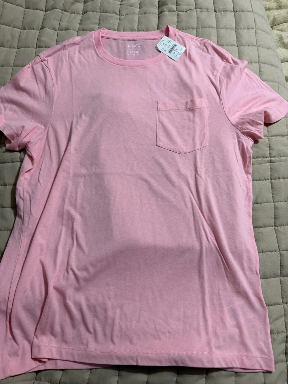 J. Crew Mens Pink Short Sleeve Pocket Tee